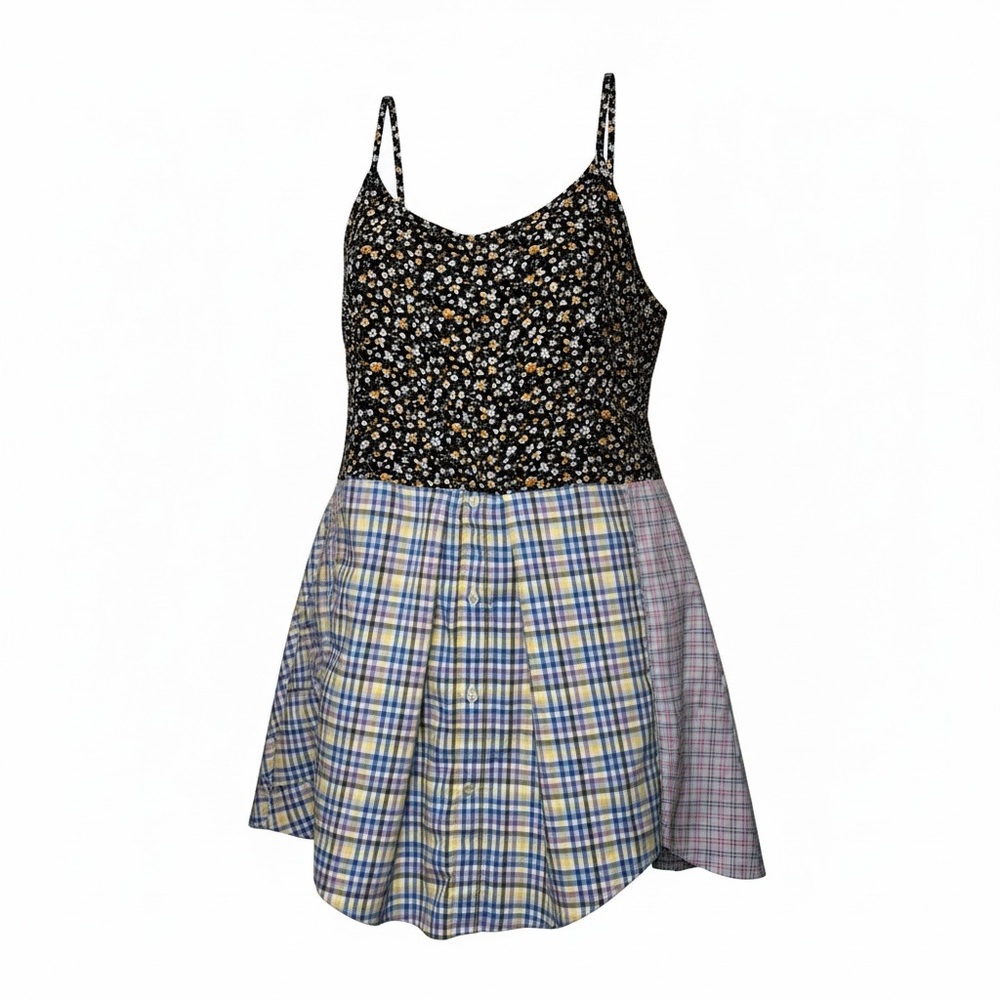 Upcycled Women’s Floral and Plaid Tank
